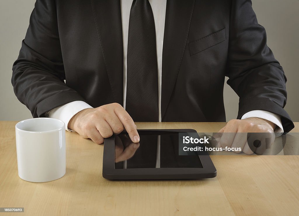 Empresário com tablet pc - Royalty-free Escritório Foto de stock