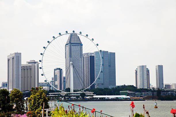 istock Singapore cityscape with the Flyer. 185070967
