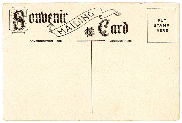 istock Retro Background Image of an Vintage Antique Postcard Back 185070974