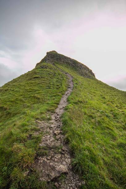 istock Steep view on trail up Parkhouse Hill, Peak District, Derbyshire, UK 1850720289