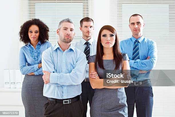 Business Team Stock Photo - Download Image Now - Five People, Organized Group Photo, 25-29 Years