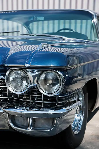 Photo of Front Detail of a Vintage Car, Cadillac Coupe De Ville