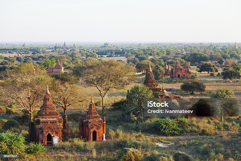 Bagan Skyline, Myanmar - Foto stock royalty-free di Ambientazione esterna
