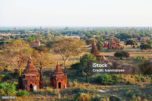 Bagan Skyline Myanmar - Fotografie stock e altre immagini di Ambientazione esterna - Ambientazione esterna, Asia, Bagan