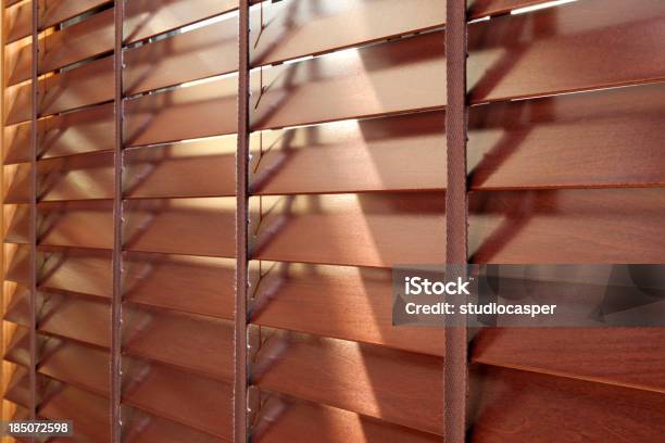 Wooden Blinds Stock Photo - Download Image Now - Window Blinds, Wood - Material, Backgrounds
