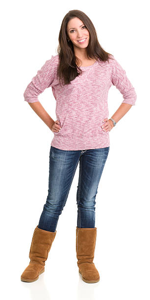 istock Happy Confident Young Woman Standing 185073322