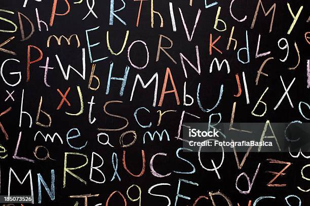 Random Letters Notepad Random Letters Over Blackboard Stock Illustration - Download Image Now ...