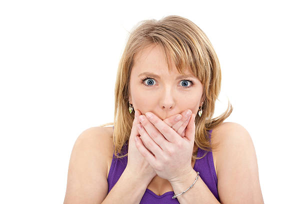 istock Woman cover mouth 185073846