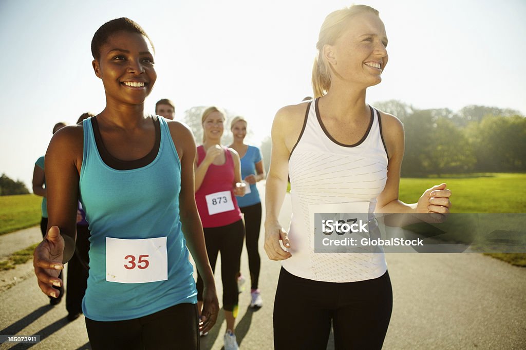 Ein starkes Finish zusammen - Lizenzfrei Marathon Stock-Foto