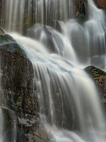 Long exposure of a abstract close up of Toorongo Falls Gippsland Victoria