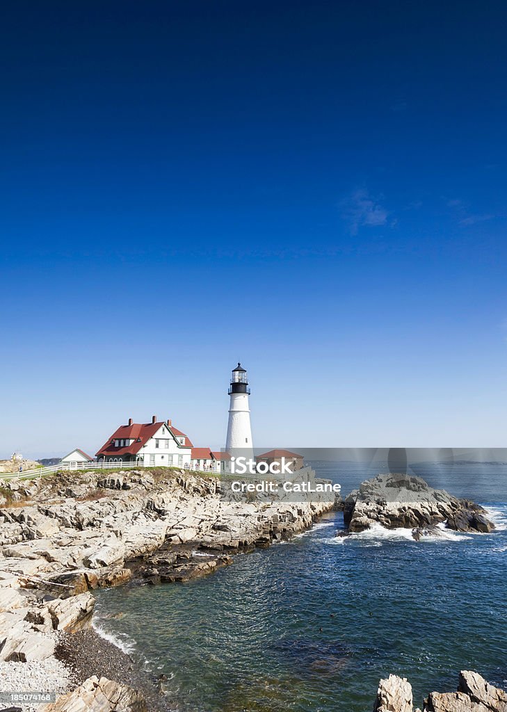 Faro di Portland Head, Maine - Foto stock royalty-free di Autunno