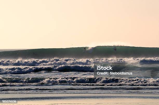 Surfing California Ocean Beach In Winter Stock Photo - Download Image Now - Beach, Breaking Wave, California