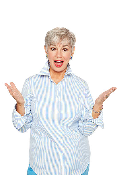 istock Delighted Senior Woman 185074593