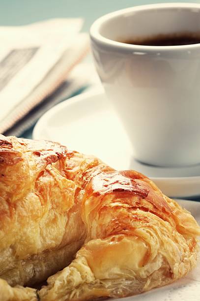 istock French Breakfast Coffee and Croissant 185074665