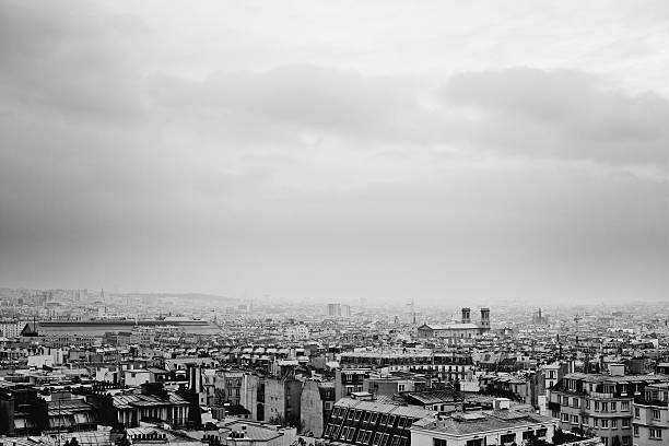 Paris Skyline in Black and White