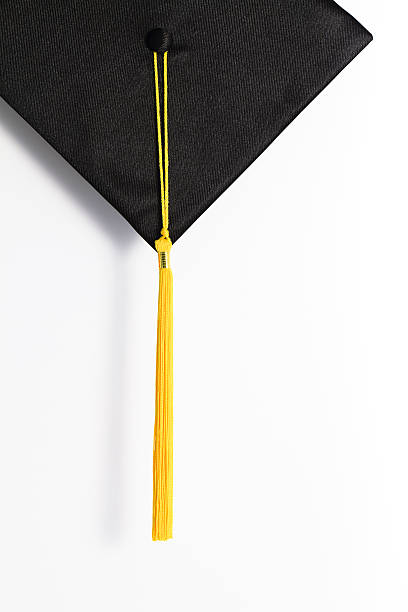 istock Black Mortar Board with Gold Tassel 185074825
