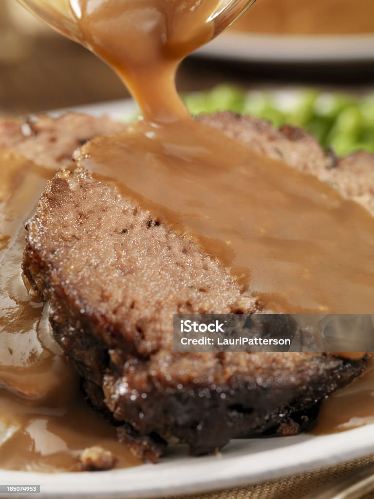 Meatloaf ужин - Стоковые фото Подлива роялти-фри
