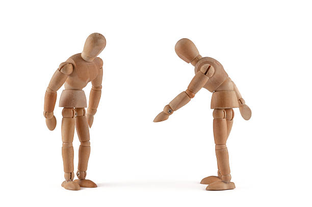 istock Look there - Wooden mannequin curiousity 185075523
