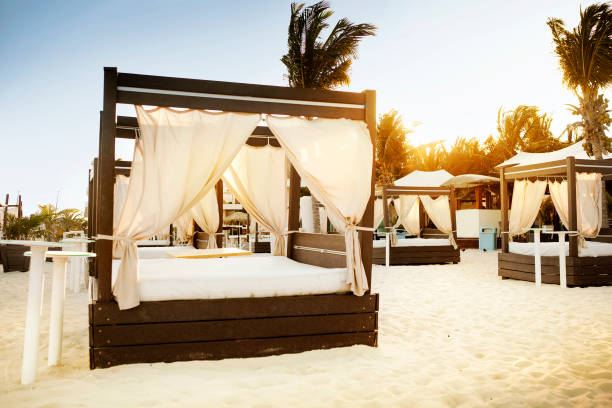 istock Tanning Chaises in Playa del Carmen 185075734