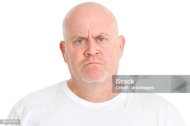 Irritated Frowning Man Stock Photo - Download Image Now - 40-49 Years, 45-49 Years, 50-54 Years