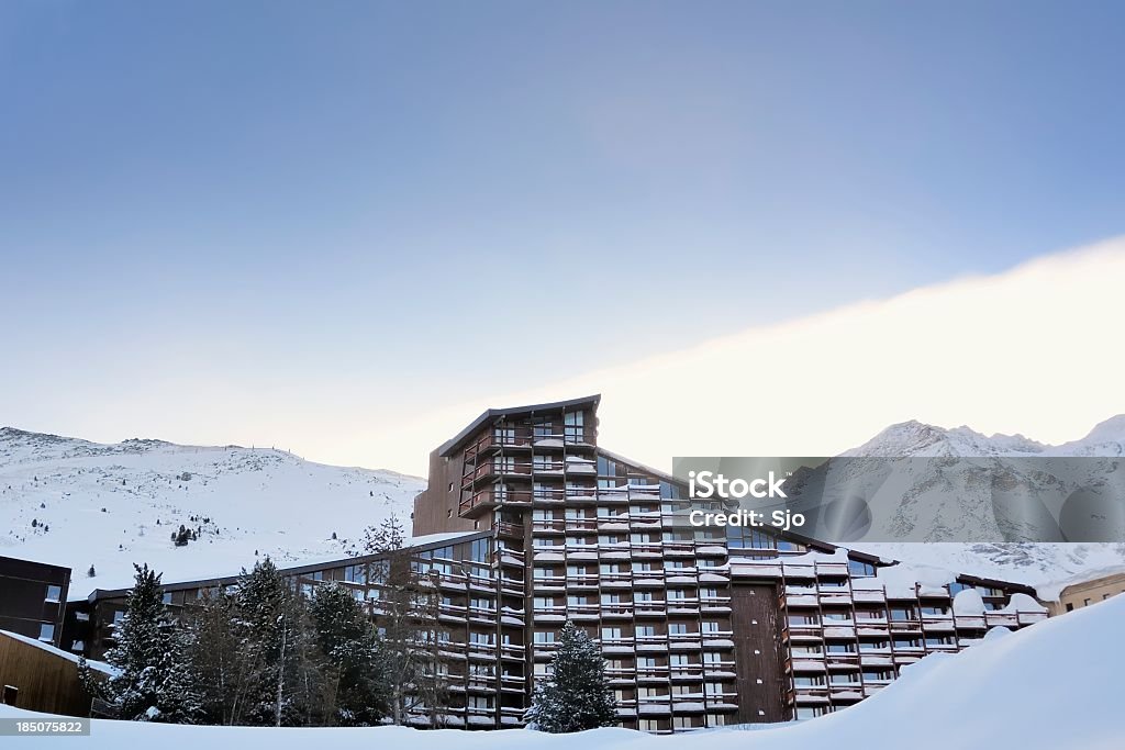 Ski Resort Ski resort in Les Arcs 2000 in the French Alps. Les Arcs Stock Photo