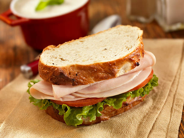 istock Turkey Sandwich with Mushroom Soup 185076099