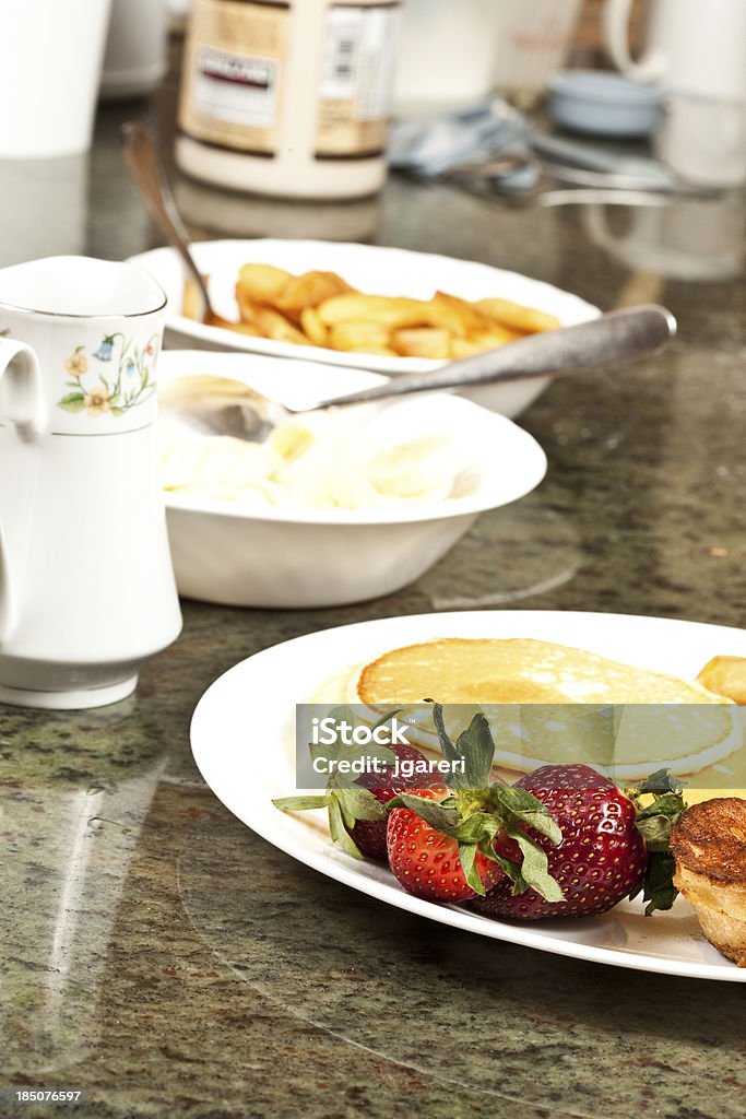 Pancake-Frühstück - Lizenzfrei Apfel Stock-Foto