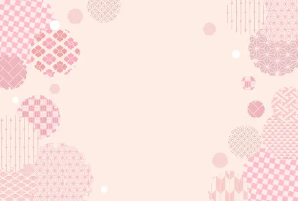 Vector illustration of Vector background of Japanese pattern material