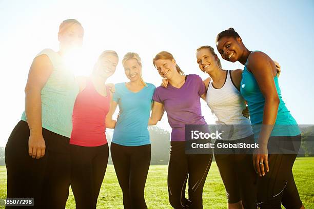 Friendly Fitness Fanatics Stock Photo - Download Image Now - 20-29 Years, Active Lifestyle, Adult