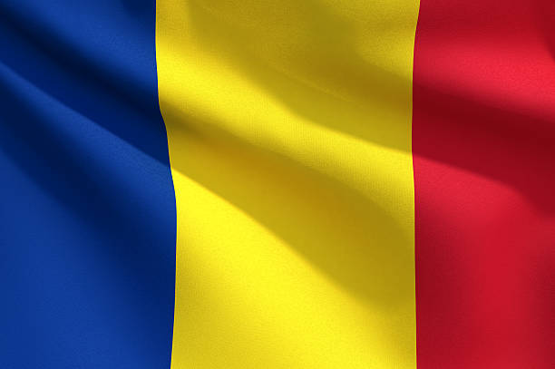 istock Close up Flag - Romania 185077860