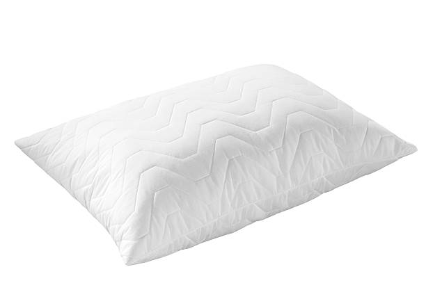 bespotten been Spreek luid White Textured Pillow With Wavy Pattern On White Background Stock Photo -  Download Image Now - iStock