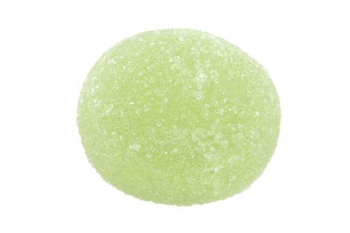 Green fruit gum drop
