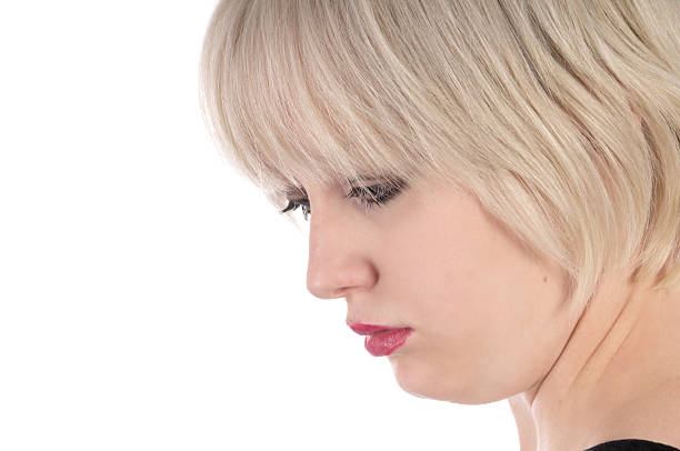 istock Profile of sad young woman. 185078799