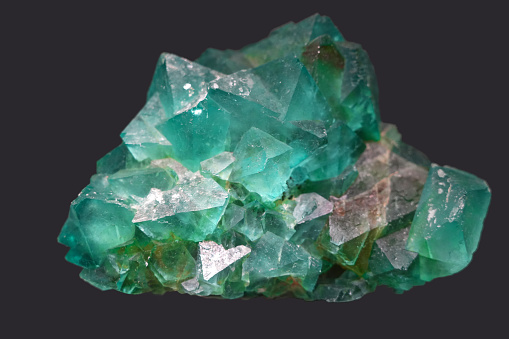 green fluorite crystal mineral stone sample