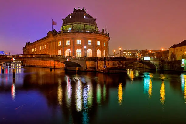 The Bode museum in museums island at night