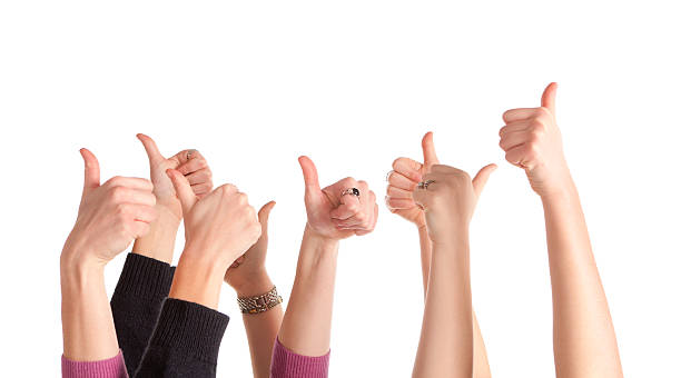 istock Thumbs up in the Air on White Background 185080872