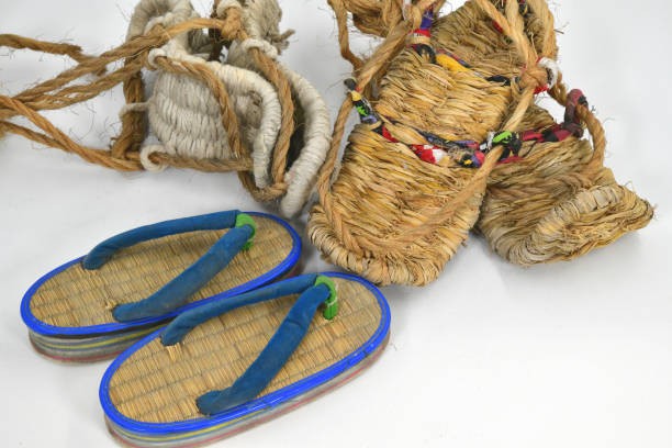 istock Traditional footwear art: Japanese waraji 1850809652