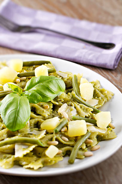 Pasta with pesto sauce