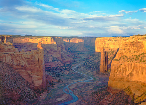 South Rim Drive Overview of Canyon de Chelly National Monument near Chinle, Arizona.