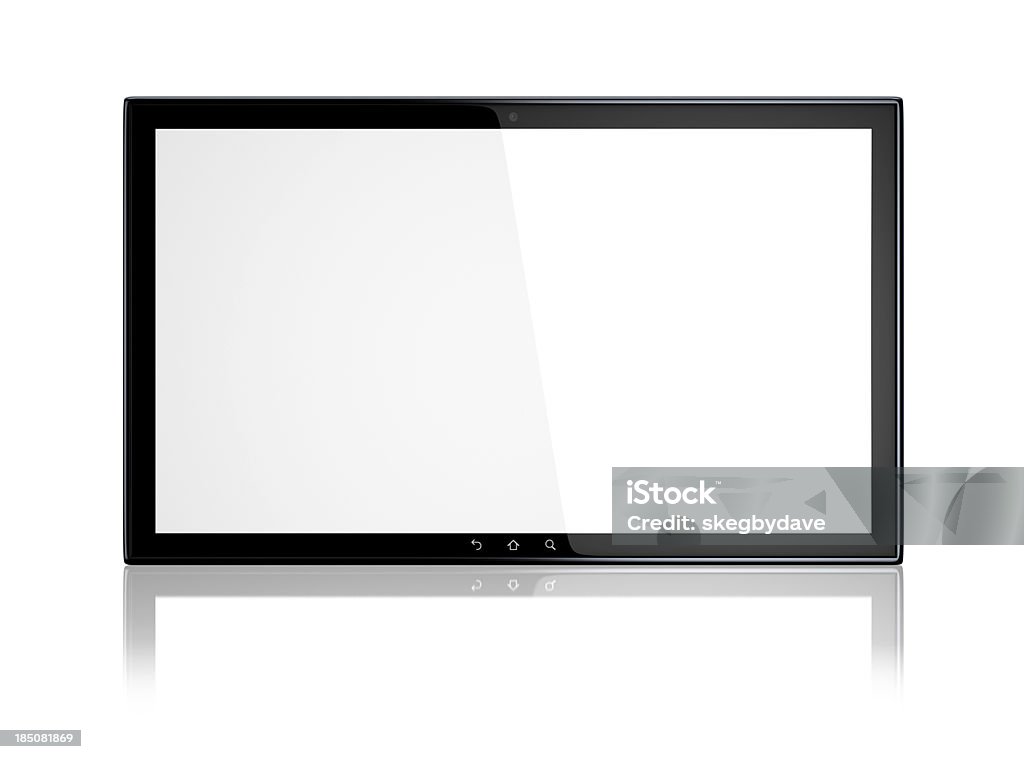 Tablet PC en la parte frontal - Foto de stock de Blanco - Color libre de derechos