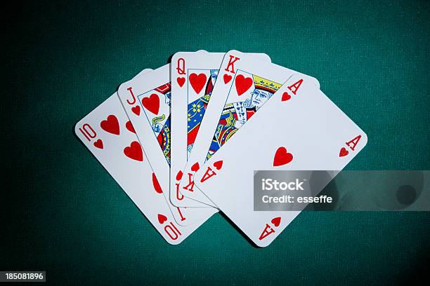 Royal Flush Stock Photo - Download Image Now - Cut Out, King Card, Playing Card