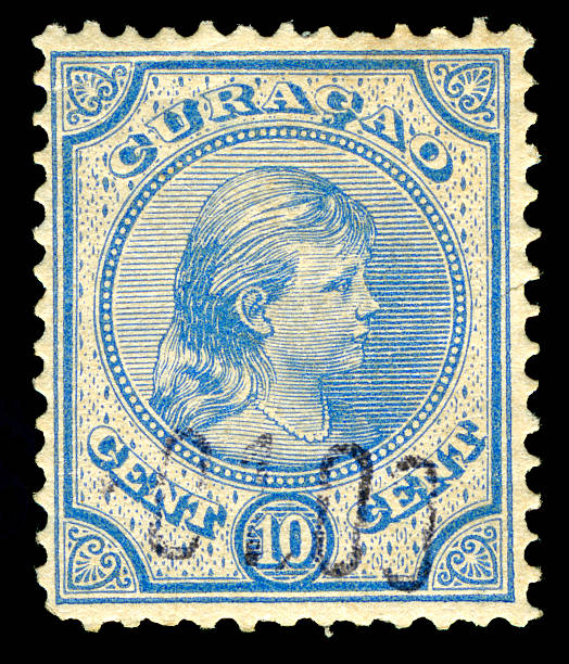 istock Little Girl Postage Stamp, Curazao 185081988