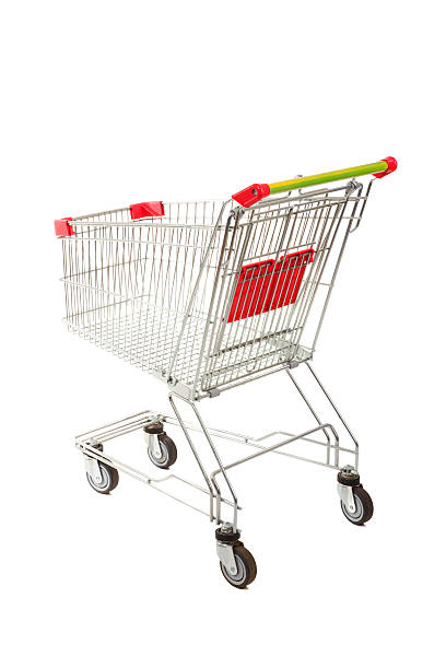 istock Empty Shopping Cart on the White Background. 185082402
