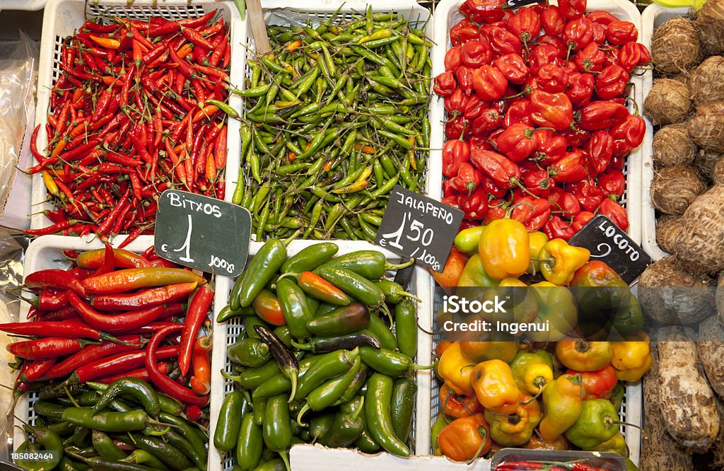 Видов hot Chilli Перец - Стоковые фото Рынок Бокерия роялти-фри