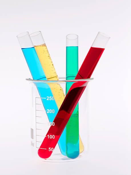 istock Test tubes in a laboratory experiment  chemistry 185083040