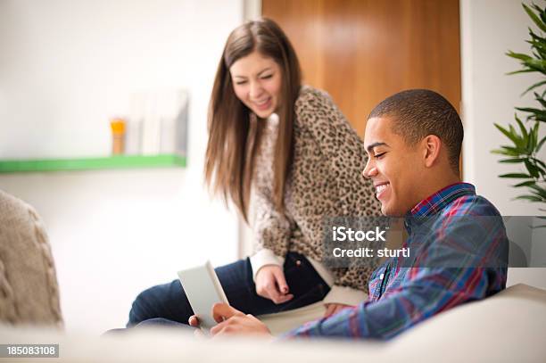 Teenage Fun Stock Photo - Download Image Now - Lecture Hall, African Ethnicity, Computer