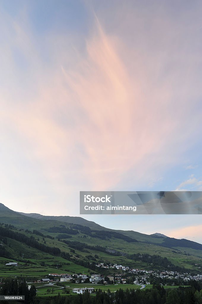 Valle Engadina al tramonto - Foto stock royalty-free di Ambientazione esterna