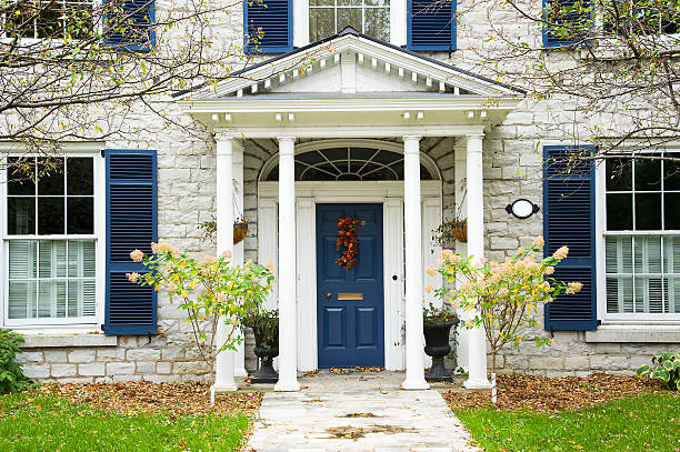 istock Blue Door and Shutters 185084027