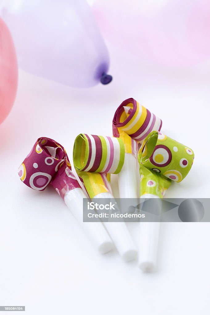 Party Invitation Party Decoration on White Background. Vertical Shot. Shallow DOF.Exclusive only at istockphoto.Similar images: Balloon Stock Photo