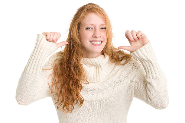 istock Excited Young Woman Gesturing at Herself 185084984